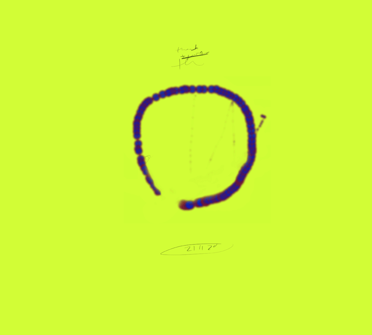 Brushy browser painting with a corporate attitude on a yellow background.