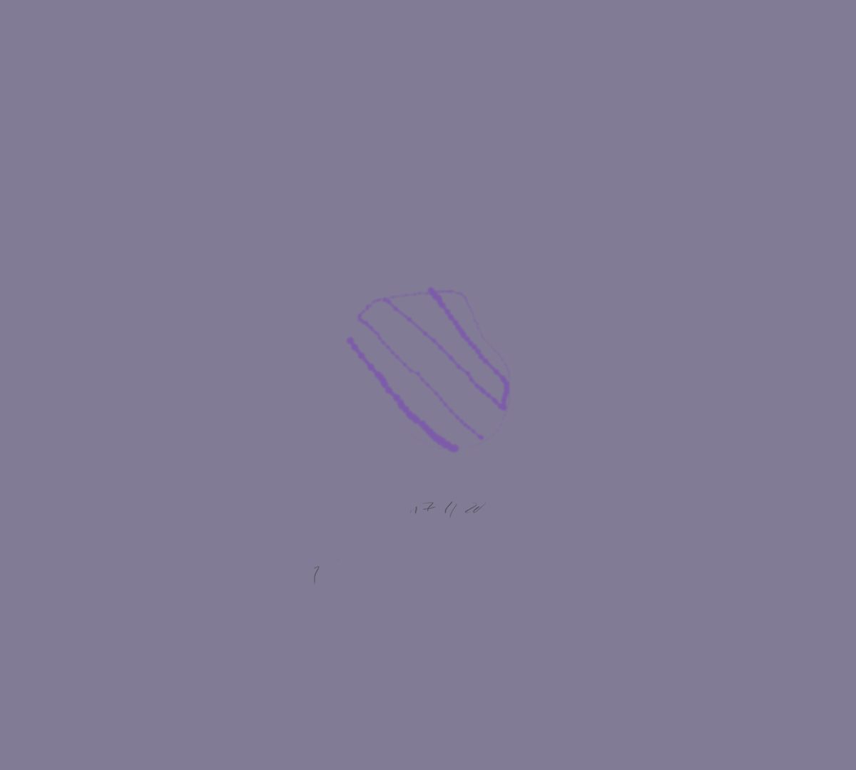 Felt tip browser drawing in quick purple on a cool grey background.